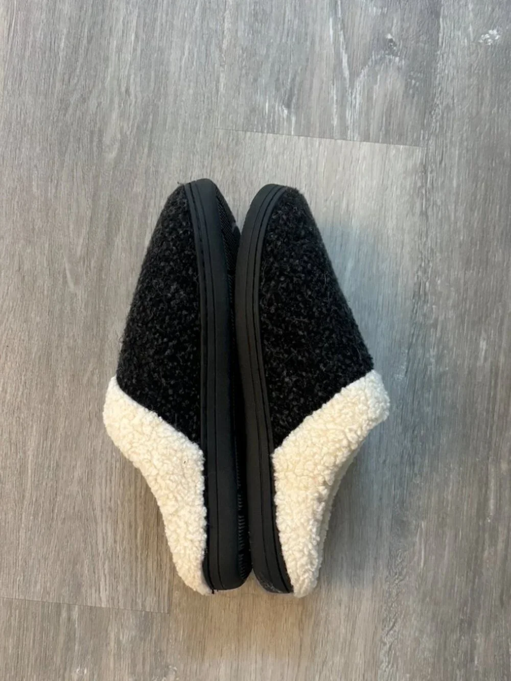 MENS WARM FUZZY SLIP ON SLIPPERS SIZE 11-12